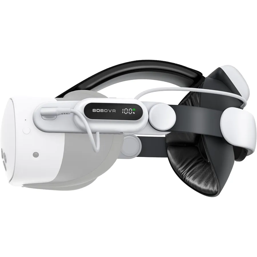BOBOVR E3 Pro - Elite battery head strap with 10,000 mAh hot-swappable battery for Meta Quest 3 and 3S